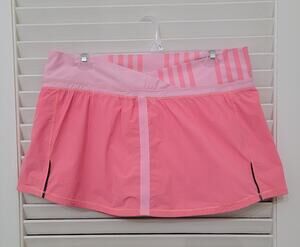 Lululemon Run:Athletica W's 10 Pop Orange Pace Skirt Running Skirt W/Shorts